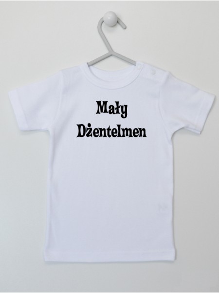 Mały Dżentelmen - koszulka z napisami dla chłopca