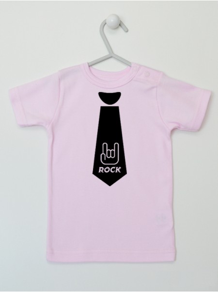Krawat z Napisem Rock - koszulka rockowa