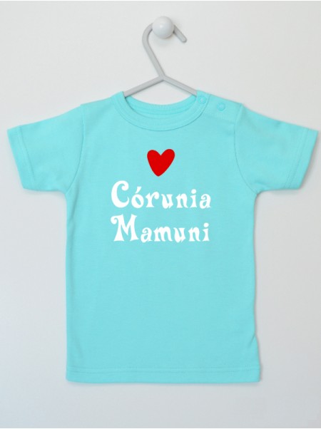 Córunia Mamuni Serce Czerwone - t-shirt dla dziewczynki