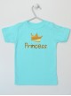 Princess z Koroną Nadruk Złoty - koszulka dla dziewczynki