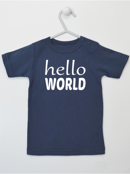 Hello World - koszulka z nadrukiem dla noworodka