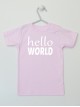 Hello World - koszulka z nadrukiem dla noworodka