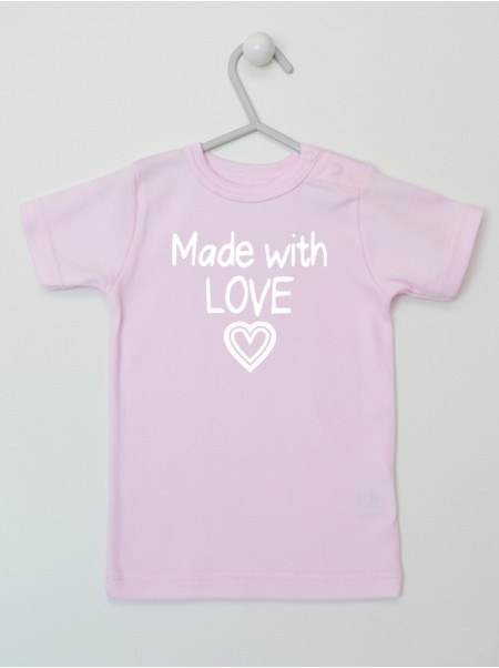 Made With Love - koszulka z nadrukiem dla noworodka