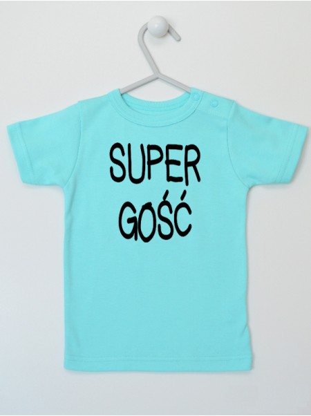 Super Gość - koszulka z napisami dla niemowląt