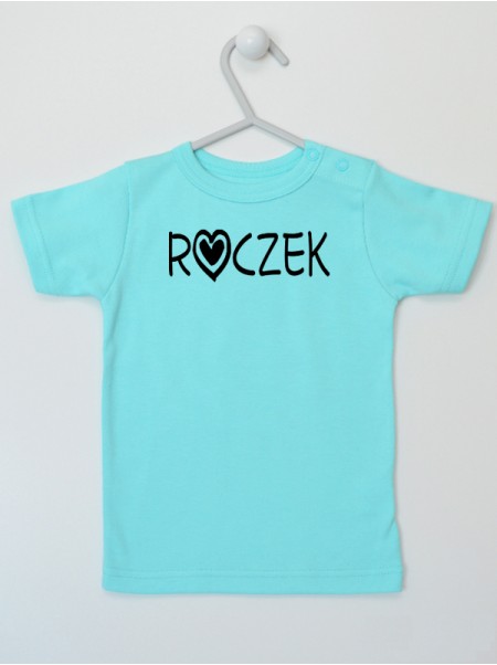 Roczek Napis z Serduszkiem - koszulka niemowlęca