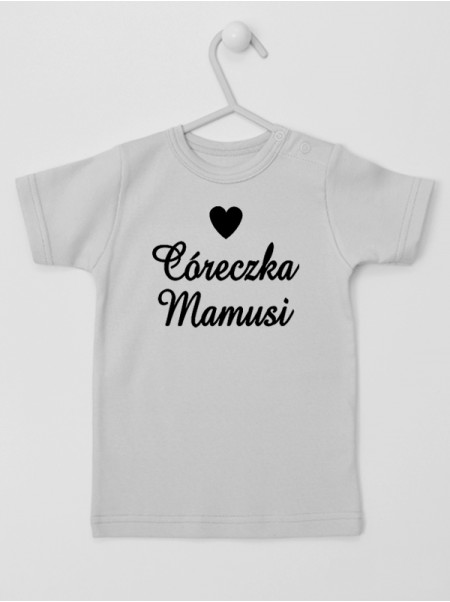 Córeczka Mamusi Nadruk z Sercem - koszulka z napisami