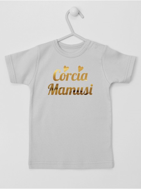 Córcia Mamusi Nadruk Złoty - koszulka dla dziewczynki