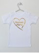Kocham Mamę! Nadruk Złoty w Sercu - koszulka z napisami