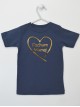 Kocham Mamę! Nadruk Złoty w Sercu - koszulka z napisami