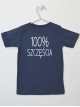 100% Szczęścia Nadruk Czarny - t-shirt z napisami