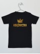 Księżniczka z Koroną Nadruk Złoty - t-shirt z nadrukiem dla dziewczynki