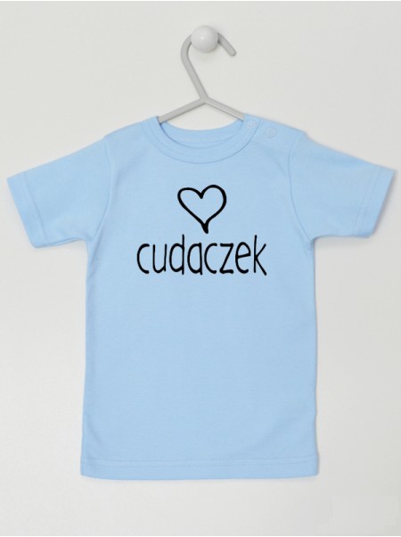 Napis Cudaczek z Sercem - t-shirt dla niemowląt