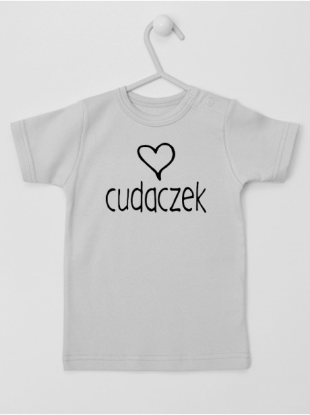 Napis Cudaczek z Sercem - t-shirt dla niemowląt