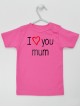 I Love Mum Serce Czerwone - koszulka dla dziecka