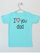 I Love Dad z Czerwonym Sercem - t-shirt niemowlęcy