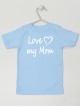 Love My Mom z Sercem - t-shirt z nadrukiem