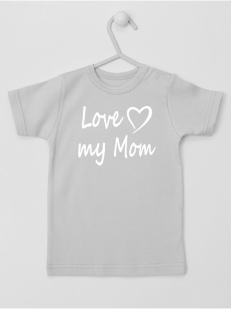 Love My Mom z Sercem - t-shirt z nadrukiem