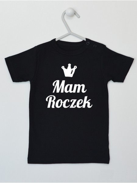 Mam Roczek Napis z Koroną - t-shirt na roczek