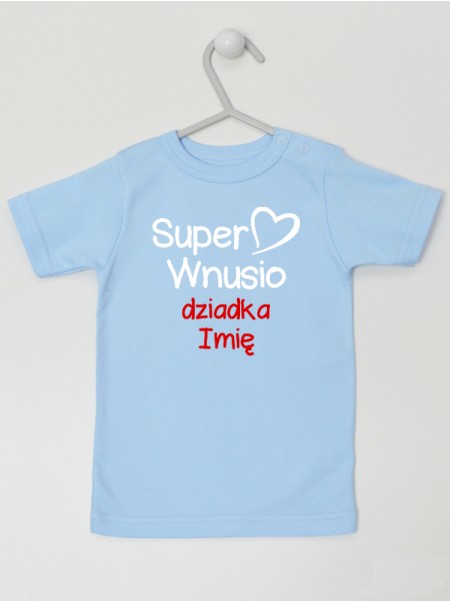 Super Wnusio Dziadka + Imię - t-shirt dla chłopca