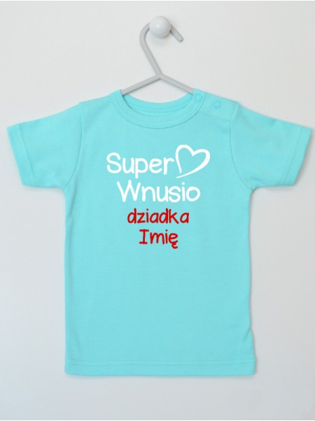 Super Wnusio Dziadka + Imię - t-shirt dla chłopca