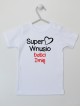 Nadruk Super Wnusio z Imieniem Babci - koszulka chłopięca