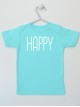 Napis Happy - koszulka z nadrukiem dla dzieci