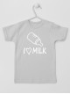 I Love Milk z Serduszkiem i Butelką - koszulka z nadrukiem