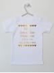 Metryczka na Pamiątkę Urodzin Nadruk Złoty - koszulka personalizowana