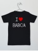 I Love Babcia z Sercem - koszulka z napisami