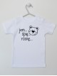 Jem Śpię Rosnę Nadruk z Misiem - t-shirt niemowlęcy
