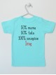 50% Mama 50% Tata 100% Szczęścia - koszulka z imieniem