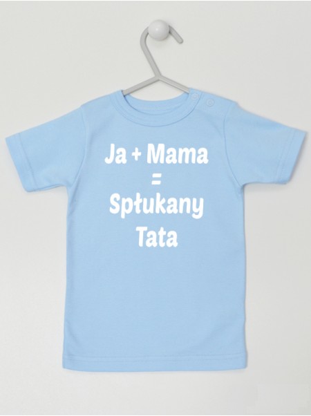 Ja + Mama = Spłukany Tata - koszulka ze śmiesznym nadrukiem