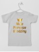 Nadruk Złoty Moje Pierwsze Urodziny z Koroną - koszulka na roczek