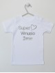 Super Wnusio Nadruk Srebrny z Imieniem - koszulka dla chłopca