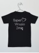Super Wnusio Nadruk Srebrny z Imieniem - koszulka dla chłopca