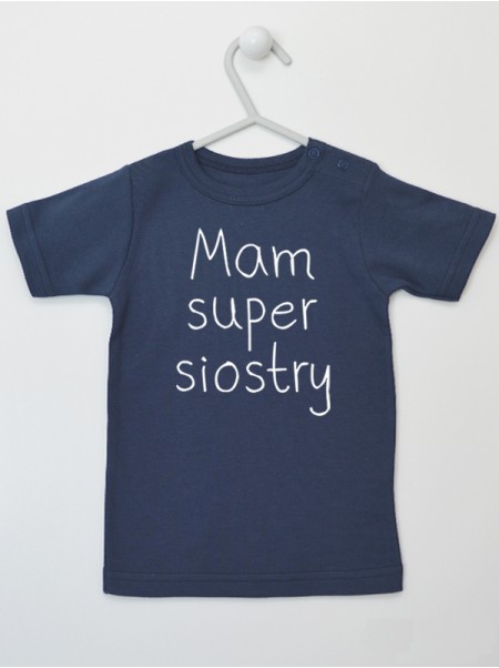 Nadruk Mam Super Siostry - koszulka z napisami