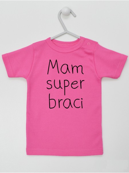 Nadruk Mam Super Braci - koszulka niemowlęca