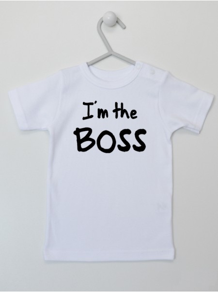 I`m The Boss  - koszulka z napisem dla chłopca
