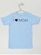 I Love Mom  z Sercem - koszulka z napisami dla dziecka