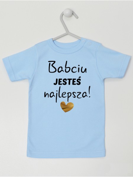 Babciu Jesteś Najlepsza z Serduszkiem - koszulka z napisami