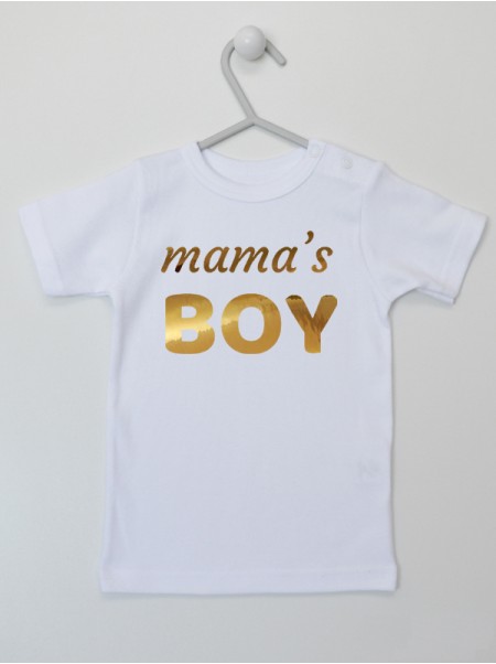 Mama's Boy Napis Złoty - koszulka dla chłopca
