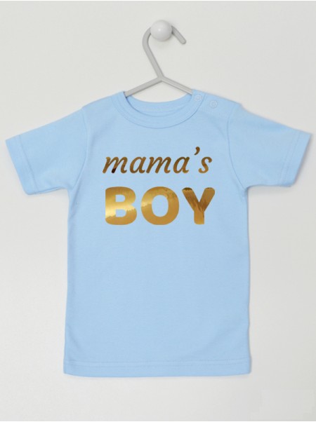 Mama's Boy Napis Złoty - koszulka dla chłopca