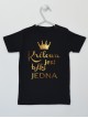 Królowa Jest Tylko Jedna - koszulka dla dziewczynki z nadrukiem złotym