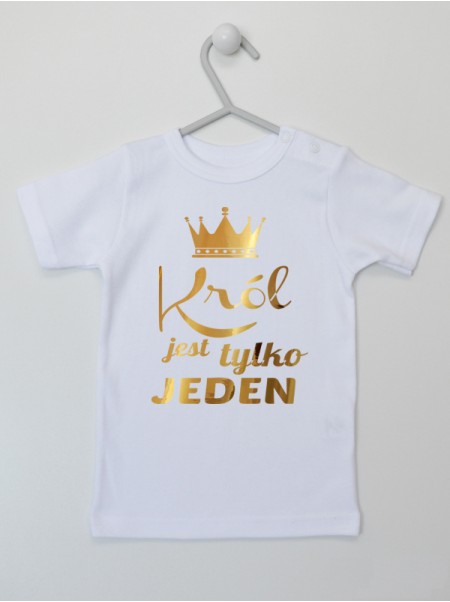 Król Jest Tylko Jeden z Koroną - koszulka dla chłopca z napisami