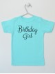 Birthday Girl Nadruk Czarny - koszulka na urodzinki