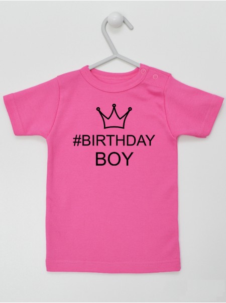 #Birthday Boy z Koroną - koszulka z napisami