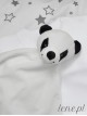 Przytulanka Panda dla niemowlaka z Imieniem Kolor Biały