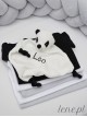 Przytulanka Panda dla niemowlaka z Imieniem Kolor Biały