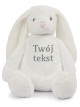 Maskotka Króliczek Biały z Twoim Napisem 45 cm - duży pluszak dla niemowląt Maskotka Króliczek Biały z Twoim Napisem 45 cm - duży pluszak dla niemowląt
