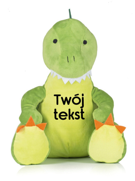 Maskotka Dinozaur z Twoim Napisem 42 cm - pluszak z imieniem